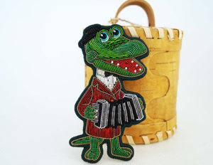Wholesale Best Quality New Design Bullion Wire Brooches Beautiful Embroidered Leave Brooches Customized Size Low Price-#0009019 - Product Image 4