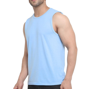 Débardeur d'entraînement de fitness pour hommes, haut de musculation tricoté respirant à imprimé personnalisé, vente en gros à bas prix - Product Image 4