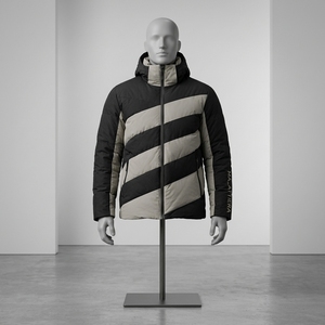 Chaqueta acolchada de invierno para hombre con capucha, diseño de bloques de color, cálida, con cremallera, para exteriores, OEM, ODM, venta al por mayor - Product Image 1