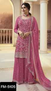 Pakistani Indian Salwar Kameez Stitched Shalwar Kameez Ready Made Anarkali Gown Embroidery Work Georgette Salwar Kameez Suit - Product Image 4