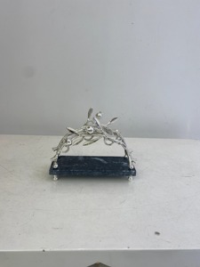 Artistic Pomegranate Design Curved <b>Napkin</b> Holder with Marble Base Perfect for Home Decor Party Hosting and Gifting Purpose Idea - Product Image 6