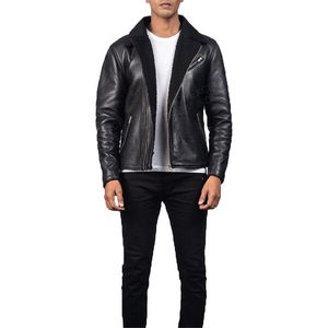 Vestes en cuir de vachette véritable personnalisées pour hommes fabriquées à Sialkot au Pakistan Veste en cuir bon marché à bas prix en gros - Product Image 3