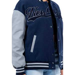 2025 vente en gros femmes université veste surdimensionné mode Baseball Letterman veste Logo personnalisé collège Style décontracté Streetwears - Product Image 5
