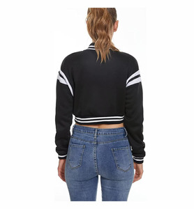 Varsiti vestes de lettres grande taille en vrac personnalisé équipe personnalisé rose hiver femmes vestes d'université courtes - Product Image 4