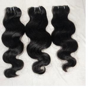 Venta al por mayor 100% Remy cuerpo ondulado sedoso virgen cutícula alineada solo donante máquina doble trama templo indio extensiones de cabello humano - Product Image 1