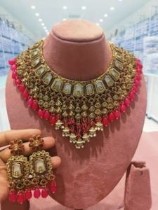 Export Quality Designer <b>Pakistani</b> Necklace Set with Earrings Perfect for Ethnic & Cultural Occasions from India - Product Image 2