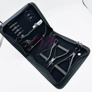 ชุดเครื่องมือสำหรับการต่อผมแบบเคลือบผงสีดำด้านพร้อมโลโก้ที่กำหนดเอง - Product Image 6