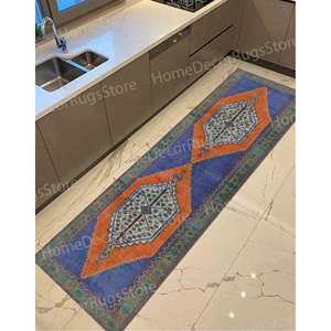 Tapis imprimé motif Kilim : Décoration antique, turc, petit format, cadeau, salon, avec poils doux - Product Image 2