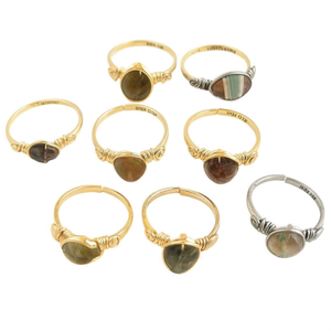 <b>Boho</b> Style Gold and Silver Plated <b>Rings</b> with Natural Stone Accents Resale Watch Accessories - Product Image 3