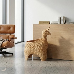 Panier licorne en rotin tressé à la main, paniers de rangement faits à la main, rotin naturel, moderne, multifonctionnel, fabriqué au Vietnam - Product Image 6