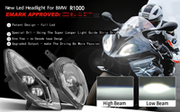 Nouveau phare de moto S1000RR modifié 12V 60W 6000 lm 6500K, ajustement universel