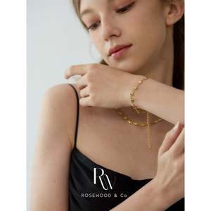 Bracciale con ciondolo a cuore in oro, impermeabile, anti-ossidazione, elegante, raffinato, idea regalo per lei - Product Image 2