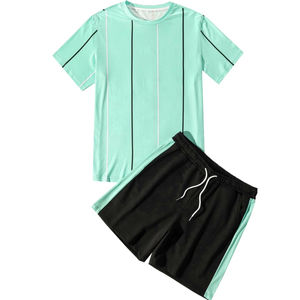 ขายส่ง 2024 Drawstringเสื้อยืดและกางเกงขาสั้นการฝึกอบรมที่กําหนดเองสวมใส่เสื้อยืดชุดสั้นแห้งเร็วระบายอากาศชุดสั้นโลโก้ที่กําหนดเอง - Product Image 5