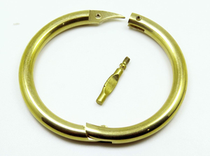 Anneau de nez de bœuf de 3 pouces de diamètre, en laiton, à vis, outils vétérinaires de qualité supérieure pour bovins, prix bas, fournisseur d'instruments vétérinaires - Product Image 2