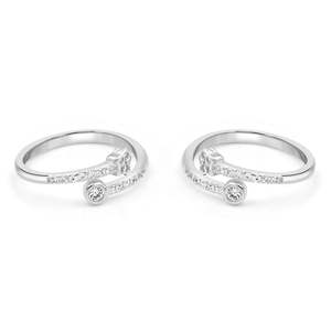 Anillos de Dedo Zarkan de Oro de 18K que Supercalan la Excelencia con Diamantes y Circonitas, Chapados en Oro para Compromiso, Boda y Regalo - Product Image 1