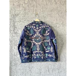 Most Trending Handmade Suzani Embroidery <b>Velvet</b> Winter Jacket Women Short Suzani Jacket Free Size Short <b>Quilted</b> Jacket - Product Image 3