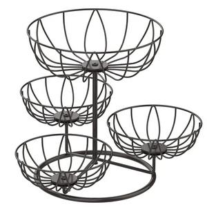 Cesta de fruta duradera de acero inoxidable de calidad de exportación con diseño moderno para uso en la cocina disponible a granel desde la India - Product Image 2