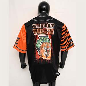 Haute Couture ชุดเบสบอลกระดุมปักลายไล่ระดับสีสำหรับทีมสโมสรกีฬา - Product Image 6