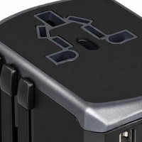 Taşınabilir Evrensel Avrupa Seyahat Priz Adaptörü, 4 AC Priz ve 4 USB Portlu (Tip-C) Hızlı Şarj Cihazı, 16A 220-250V ABS Malzeme