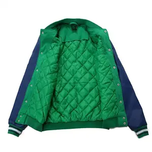 Chaqueta universitaria de cuero Vintage para hombre, abrigo con letras de béisbol con bordado de chenilla de lana y logotipo personalizado - Product Image 4