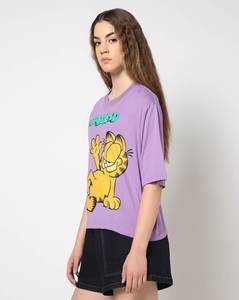 เสื้อยืดทรงบ็อกซี่ลำลองสำหรับผู้หญิง |   เสื้อยืดคอกลมแขนสั้นผ้าฝ้ายถัก 100% สำหรับฤดูร้อน |   พิมพ์โลโก้คุณภาพสูงแบบกำหนดเองขายส่ง - Product Image 4