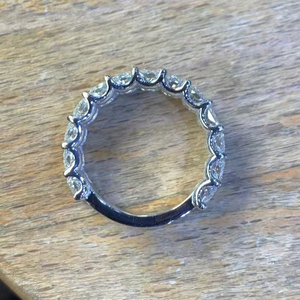 แหวนเพชรมอยส์ซาไนต์สีขาวเปล่งประกาย925สวยแหวนแต่งงานเงินสเตอร์ลิงของขวัญแหวนหมั้นสำหรับเธอสำหรับผู้หญิง - Product Image 6