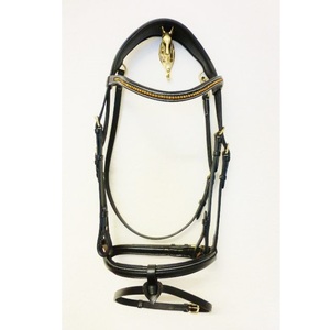 Bridon pour cheval en cuir véritable SidePull - Taille et logo personnalisables, designs sur mesure - Product Image 1