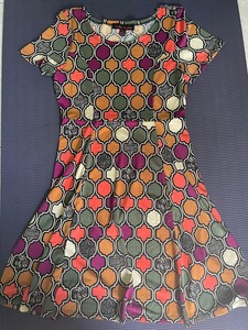 Vestido de gasa con estampado Floral Multicolor para niños, silueta recta informal, flores de verano, patrón de puntos de punto, corto, dulce, Natural - Product Image 3