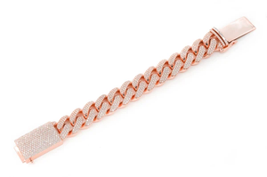 Venta al por mayor Hip Hop Moissanite pulsera de eslabones cubanos para hombres personalizado oro sólido GRA certificado único diamante pulsera para Unisex - Product Image 4