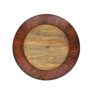 Super Sell 2024 Natural Pulido Madera Cena Cargador Platos Cuencos de forma redonda - Product Image 1