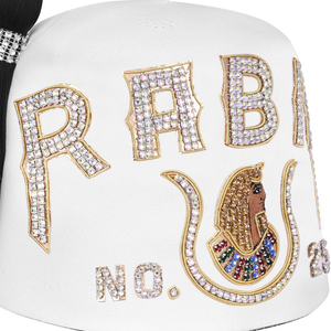 Shriners Fez Hommes Maçonnique Bahia Orné Rouge Fez 7 1/4 Sabbar Clowns Chapeau Tassel & Case Blanc Avec Or Tassel - Product Image 3