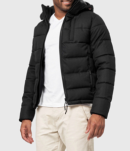 2026 Casual Style Outdoor Wear <b>Men</b> Padded Coats Bubble <b>Puffer</b> <b>Jacket</b> with Full Sleeves and Hooded Collar Shiny <b>Puffer</b> <b>Jacket</b> - Product Image 3