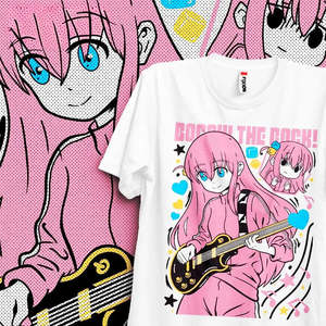 Camiseta de Anime Bocchi the Rock, 100% Algodón Jersey, Tela Transpirable - Product Image 1