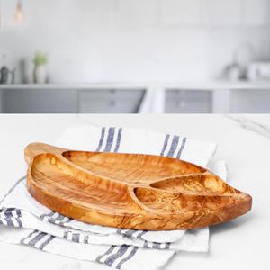 Handmade Premium Contemporary Eco-Friendly Olive <b>Wood</b> <b>Serving</b> <b>Platter</b> Tray Kitchen Accessory Dishes Camping Artisraw Made in TN - Product Image 3