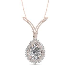 REYES Nouveau Design Tendance Argent Sterling 925 Forme de Poire 53.6 Carat Moissanite Pendentifs 14K 18K Or Plaqué Rhodium Bijoux - Product Image 1