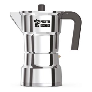 Cafetera de aluminio SOLIDEXPRESS para 6 tazas, para cocinar por inducción, cromo pulido 1656NEW - Product Image 1