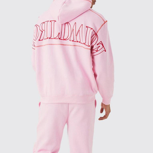 Venta al por mayor Sudadera con capucha Hombres Puff Impreso Chándal Logotipo de goma personalizado Correr y trotar Desgaste Unisex Chándal Puff Imprimir Chándal - Product Image 4