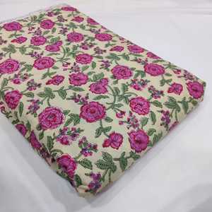 Custom Made 100% Wooden Hand Block Printed Cotton Fabrics Ideal for Clothing Designer and Home Textile Stores for Resale - Product Image 4