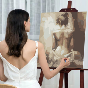 Abstract Sexy ragazza nuda arte della parete su misura per kit di numeri fai da te pittura ad olio con numeri per la decorazione della camera domestica come regalo per l'amante - Product Image 2