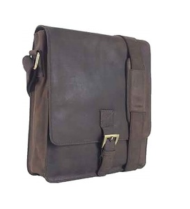 Bolso bandolera de piel auténtica de vaca para hombre, bandolera informal de negocios con solapa, logotipo y diseño personalizados - Product Image 4