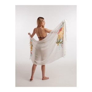 Serviette de plage Varol Summer Bamboo Pestemal en polyester imprimé, légère, séchage rapide, douce, absorbante, avec logo fantaisie et design tissé - Product Image 3
