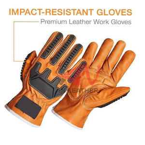 Gants résistants en cuir et TPR conçus pour la sécurité dans la construction, le confort et les tâches quotidiennes exigeantes - Product Image 3