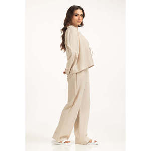 Pantalon décontracté taille mi-haute à jambes larges WM-COD-WS25-014B – Respirant et coupe régulière - Product Image 3
