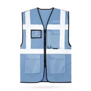 Gilet Esecutivo Larisa con Design a Rete, Adesivi Riflettenti Promozionali e Luci - Product Image 4