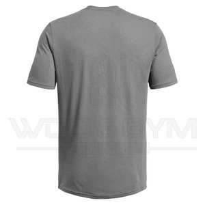 Camiseta extragrande informal de secado rápido para hombre con logotipo personalizado al por mayor con varios diseños de color en la posición del logotipo frontal - Product Image 6
