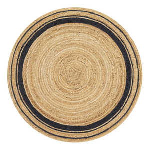 Alfombra Redonda Tejida a Mano de Yute Natural - Product Image 4