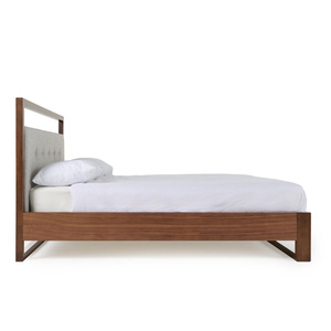 ไม้สักมะฮอกกานี suar bedframe ไม้สีธรรมชาติทนทานทันสมัยเฟอร์นิเจอร์เตียงสำหรับโรงแรมหรือ081008วิลล่า - Product Image 3