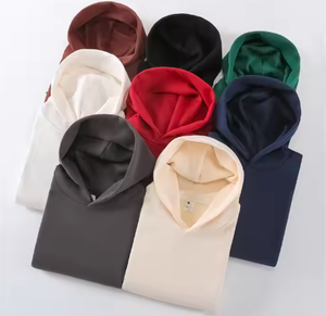 Sweat à capuche respirant en molleton 100 % coton épais 500 g de haute qualité pour homme, coupe classique, motif gonflé, fermeture éclair, technique de lavage, logo personnalisé - Product Image 1