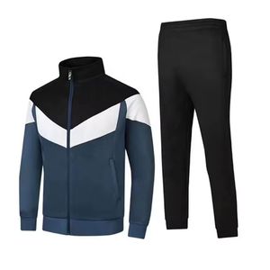 Cremallera completa Poliéster Dos tonos Ligero Transpirable Hombres Ropa de entrenamiento Jogging Fitness Gimnasio Deportes Chándales - Product Image 6