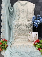 Venta caliente de lujo paquistaní Salwar Kameez con detalles bordados para la exportación de venta a precio económico de la India